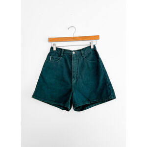 Vintage 90s Bongo Dark Green Denim Jean High Waist Shorts